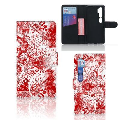 Telefoonhoesje met Naam Xiaomi Mi Note 10 Pro Angel Skull Rood Telefoonhoesje met Naam Xiaomi Mi Note 10 Pro Angel Skull Rood