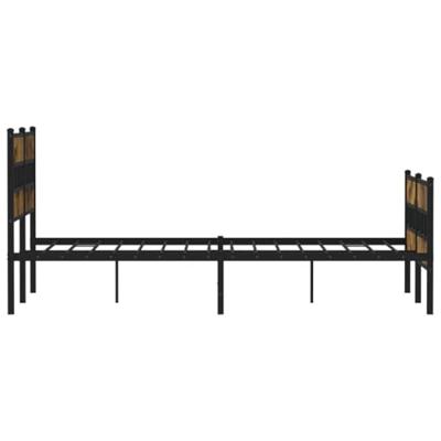 Bedframe zonder matras metaal gerookt eikenkleurig 150x200 cm Bedframe zonder matras metaal gerookt eikenkleurig 150x200 cm