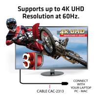 club3D CAC-2313 HDMI-kabel HDMI Aansluitkabel HDMI-A-stekker, HDMI-A-stekker 10.00 m Zwart 4K UHD, Vlambestendig - thumbnail