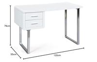 Bureau Claude - wit - 76x120x55 cm - thumbnail