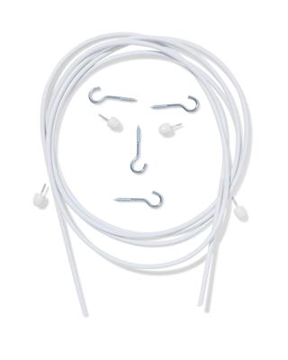 HEMA Gordijnenset spiraal 2.5m (wit)