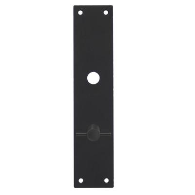 Schild renovatie rechthoekig 250 x 55mm x 2mm WC 63/8mm RVS/mat zwart