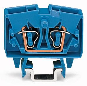WAGO 264-704 Doorgangsklem 6 mm Spanveer Toewijzing: N Blauw 1 stuk(s) Piece