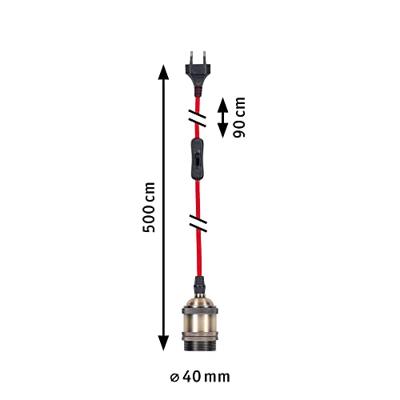 Paulmann 79770 Hanglamp E27 Rood Paulmann 79770 Hanglamp E27 Rood