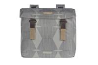 Basil elegance dubbele fietstas, chateau taupe, gerecycled pet, universal bridge, 40-49l - thumbnail
