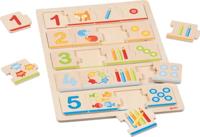 Goki houten legpuzzel leren tellen, 20st. - thumbnail