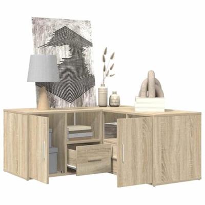 Hoekkast 160x40x45 cm bewerkt hout sonoma eikenkleurig