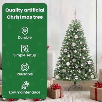 VidaXL Kunstmatige inklapbare kerstboom groen 120 cm pvc en metaal VidaXL Kunstmatige inklapbare kerstboom groen 120 cm pvc en metaal