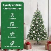VidaXL Kunstmatige inklapbare kerstboom groen 120 cm pvc en metaal - thumbnail