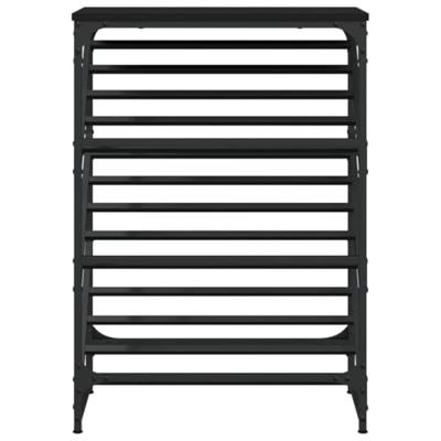 VidaXL Schoenenrek 60x30x85 cm bewerkt hout zwart