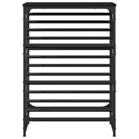 VidaXL Schoenenrek 60x30x85 cm bewerkt hout zwart - thumbnail