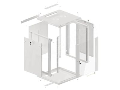 Lanberg WF01-6615-10S rack 15U Wandrek Grijs