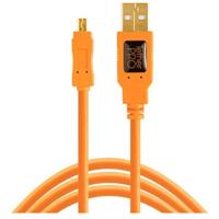 Tether Tools CU8015-ORG USB-kabel USB 2.0 USB-mini-B stekker, USB-A stekker 4.60 m Oranje Met Ferrietkern - thumbnail