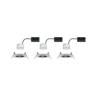 Paulmann Nova Inbouwlamp voor badkamer Set van 3 stuks LED LED 18 W IP44 IJzer (geborsteld) Paulmann Nova Inbouwlamp voor badkamer Set van 3 stuks LED LED 18 W IP44 IJzer (geborsteld)