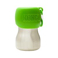 KONG H2O roestvrij staal hond waterfles & huisdier reizen kom, 9.5 oz - groen - thumbnail