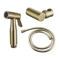 Fortifura Calvi Bidetset - handdouche - slang 150cm - houder - Geborsteld Messing PVD (Goud) SW970018 SW720567 SW767381 - thumbnail