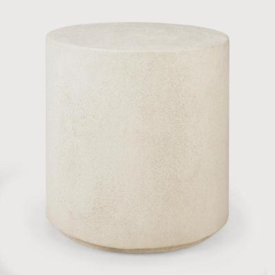 Ethnicraft Ronde Bijzettafel 'Elements' Microcement, 40cm, kleur Off White Ethnicraft Ronde Bijzettafel 'Elements' Microcement, 40cm, kleur Off White