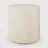 Ethnicraft Ronde Bijzettafel 'Elements' Microcement, 40cm, kleur Off White - thumbnail