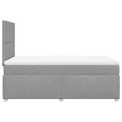 Boxspring met matras stof lichtgrijs 120x200 cm