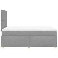 Boxspring met matras stof lichtgrijs 120x200 cm - thumbnail
