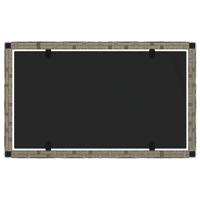 4-delige Loungeset met kussens poly rattan grijs - thumbnail