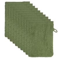 The One Washandjes Olive Green - 10 stuks - thumbnail