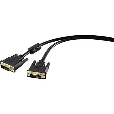 Renkforce RF-4212195 DVI-kabel DVI Aansluitkabel DVI-D 24+1-polige stekker, DVI-D 24+1-polige stekker 1.80 m Zwart Met Ferrietkern, Vergulde steekcontacten Renkforce RF-4212195 DVI-kabel DVI Aansluitkabel DVI-D 24+1-polige stekker, DVI-D 24+1-polige stekker 1.80 m Zwart Met Ferrietkern, Vergulde steekcontacten