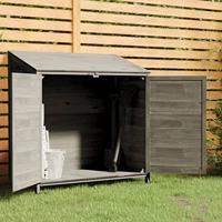 VidaXL Tuinschuur 102x52x112 cm massief vurenhout antracietkleurig - thumbnail