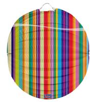 Lampion Strepen 22 cm - thumbnail
