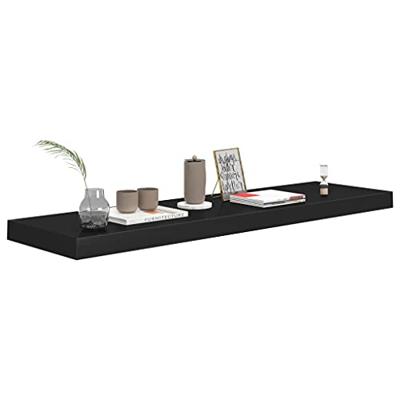 VidaXL Wandschappen zwevend 2 st 90x23,5x3,8 cm mdf zwart VidaXL Wandschappen zwevend 2 st 90x23,5x3,8 cm mdf zwart