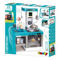 Smoby Speelkeuken met Licht en Geluid + 22 Accessoires Blauw/Wit - thumbnail
