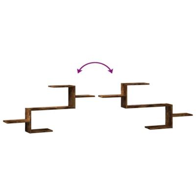 Wandschap 104x15x49 cm bewerkt hout gerookt eikenkleurig Wandschap 104x15x49 cm bewerkt hout gerookt eikenkleurig