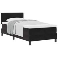 Boxspringbed met Matras met matras Zwart 90 x 190 cm Stof - thumbnail
