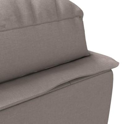 Chaise longue met kussens stof taupe