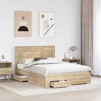 Bedframe met lade met hoofdeinde met opslag Bewerkt hout - thumbnail
