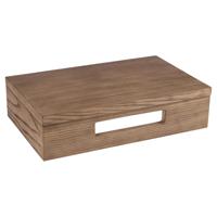 Fonteinplank Differnz Hout 40x25x10cm Bruin Eiken - thumbnail
