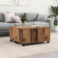 Salontafel Oude hout 75 x 75 x 38 cm Bewerkt hout - thumbnail