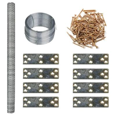 Kippenhok verlengstuk 268x100x190 cm metaal