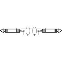 Monacor 0060470 Jackplug Audio Verbindingskabel [1x Jackplug male 6,3 mm (mono) - 1x Jackplug male 6,3 mm (mono)] 3 m Zwart - thumbnail