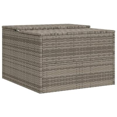 Garage voor robotmaaier 86x90x52/57 cm poly rattan grijs - thumbnail