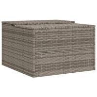 VidaXL Garage voor robotmaaier 86x90x52/57 cm poly rattan grijs - thumbnail