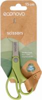 Econovo schaar, 15 cm, groen, op blister - thumbnail