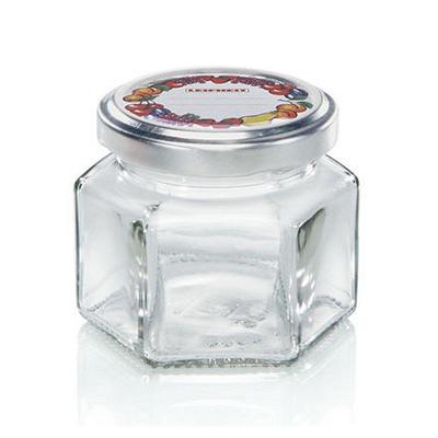 Leifheit 3209 jampot zeshoekig 106 ml glas/zilver Leifheit 3209 jampot zeshoekig 106 ml glas/zilver