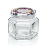 Leifheit 3209 jampot zeshoekig 106 ml glas/zilver - thumbnail