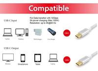 Equip 128355 USB 3.2 Gen 2 10Gbps 100W USB Type-C 0.5m Wit - thumbnail
