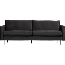 WOOOD Bank 'Rodeo' 2,5-zits, Velvet, kleur Antraciet
