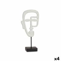 Decoratieve figuren Gezicht Wit 19,5 x 38 x 10,5 cm (4 Stuks) - thumbnail