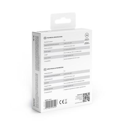 Savio TR-16 Zender AUX-adapter met handsfree functie, Bluetooth 5.3, Google Assistant/Siri