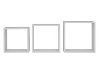 LIVARNO home 3 wandkubussen (Wit) - thumbnail