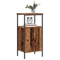 Nachtkastjes 2 st 41x31x80 cm bewerkt hout oud houtkleurig - thumbnail